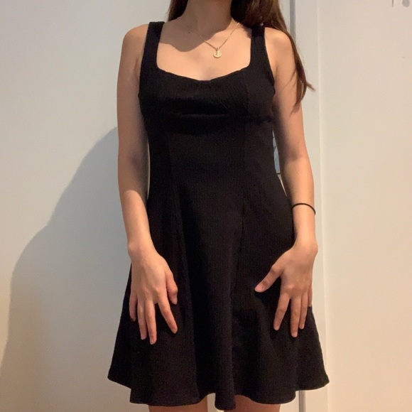 Garage Black Flared Mini Dress - Picture 3 of 6